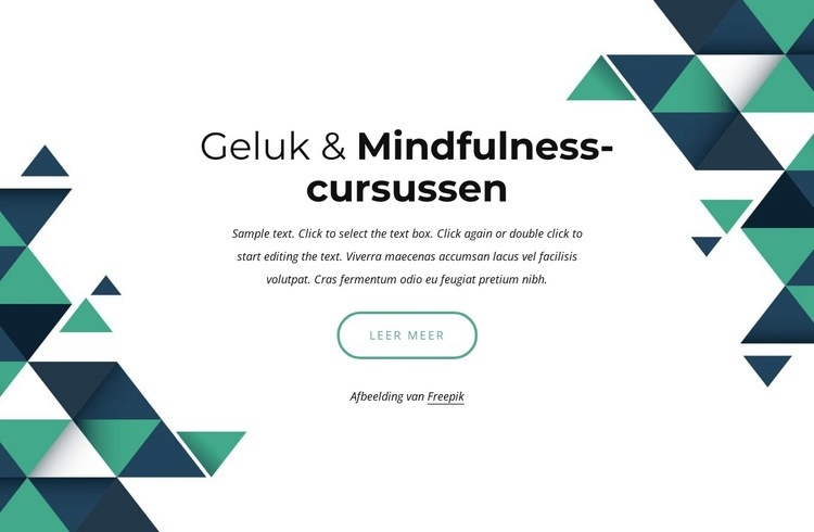 Geluk en mindfulness cursussen Website mockup