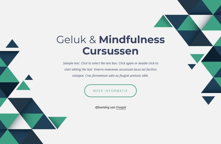 Geluk en mindfulness cursussen Website ontwerp