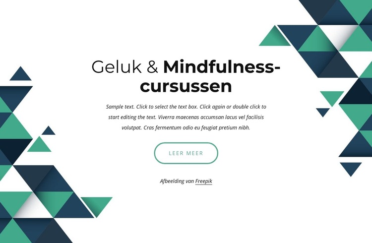 Geluk en mindfulness cursussen Website sjabloon