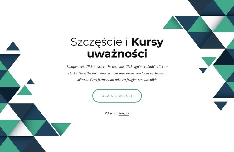 Kursy szczęścia i uważności Szablon