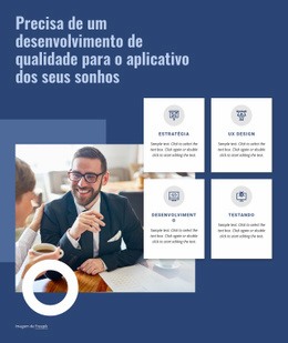 Desenvolvimento De Qualidade Para Seu Aplicativo - Modelo Gratuito De Uma Página