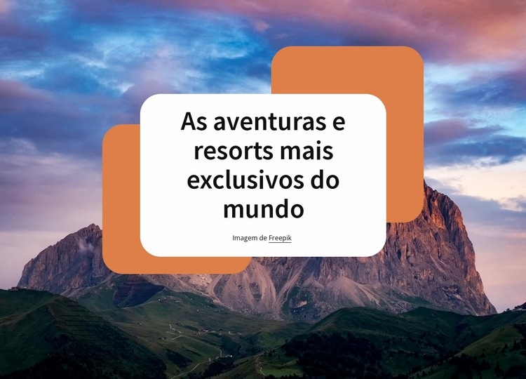 Nossas férias de caminhada Landing Page