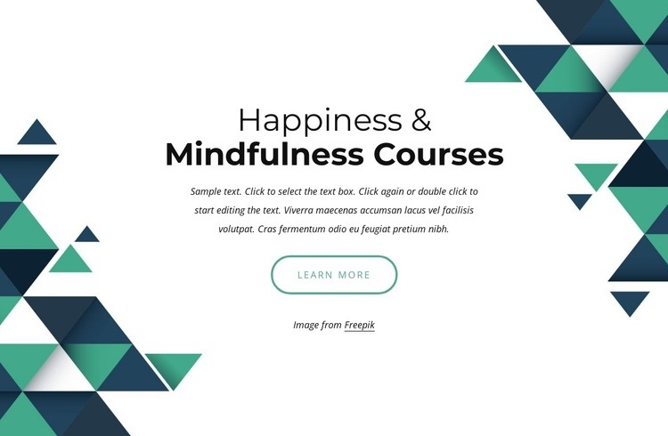 Lycka och mindfulness kurser Html webbplatsbyggare