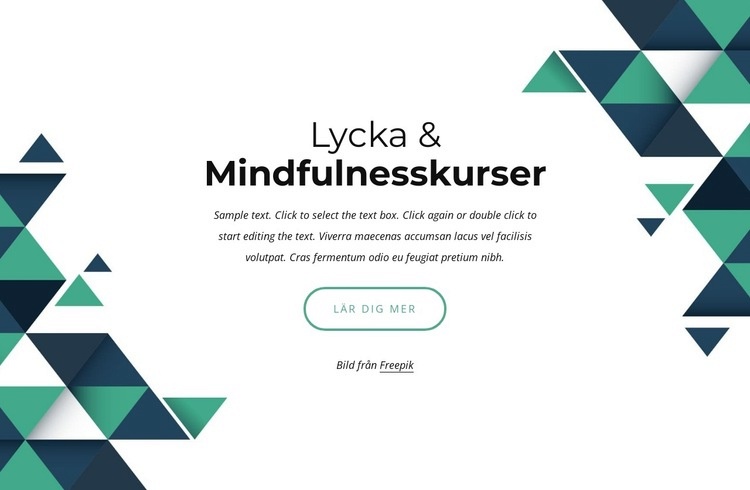 Lycka och mindfulness kurser Hemsidedesign