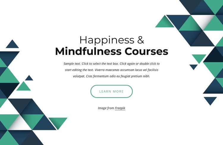 Happiness and mindfulness courses Template