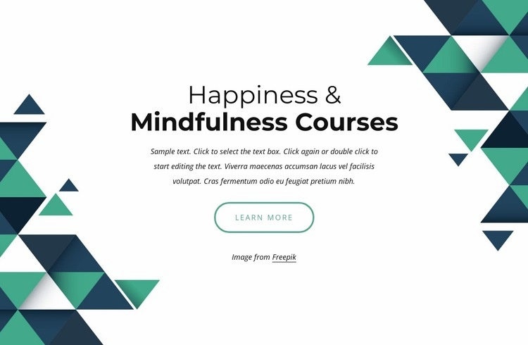 Happiness and mindfulness courses Webflow Template Alternative