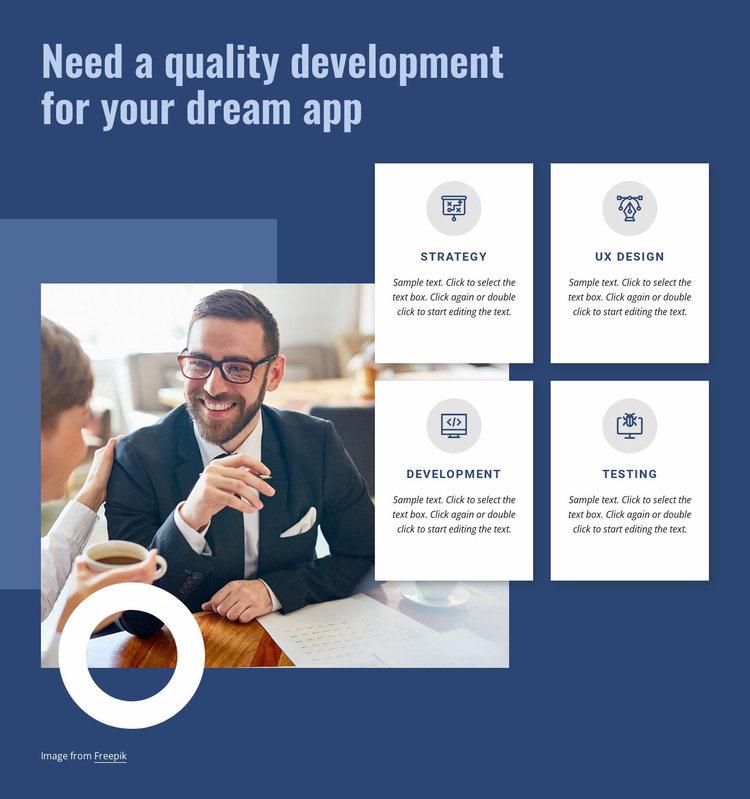 Quality development for your app Website Builder Templates