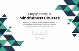 Happiness And Mindfulness Courses - Modern Landing Page