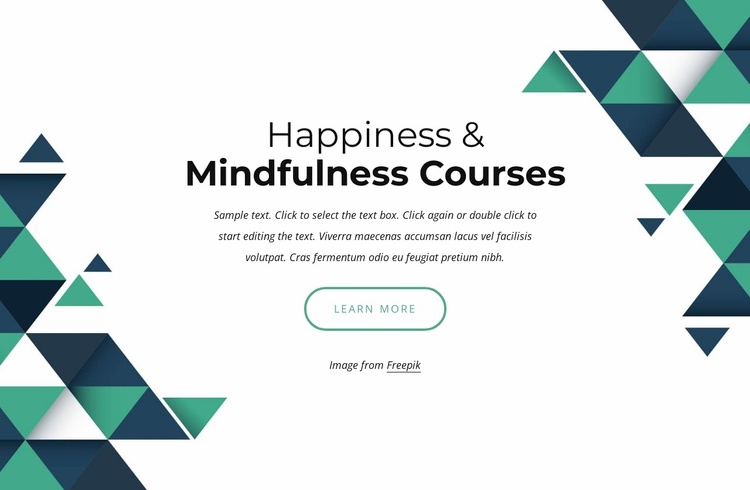 Happiness and mindfulness courses Website Template