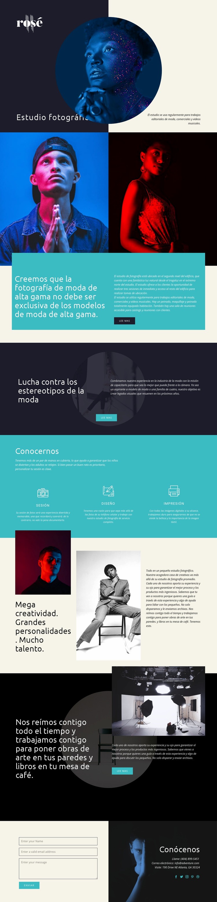 Rosa Creador de sitios web HTML