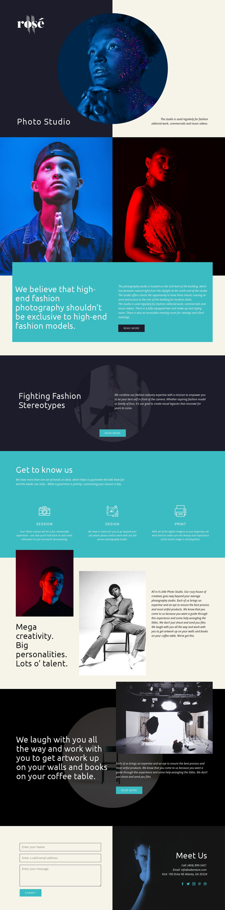 Rose Homepage Design