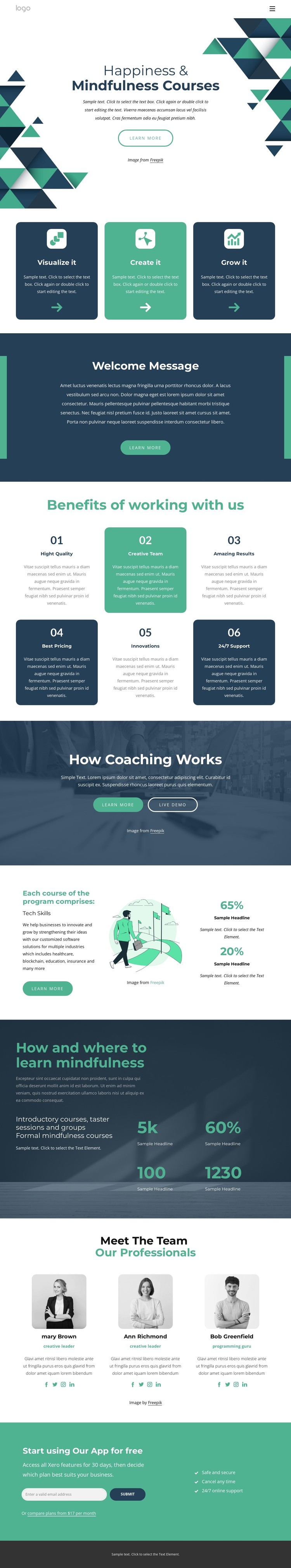 Top mindfulness courses CSS Template