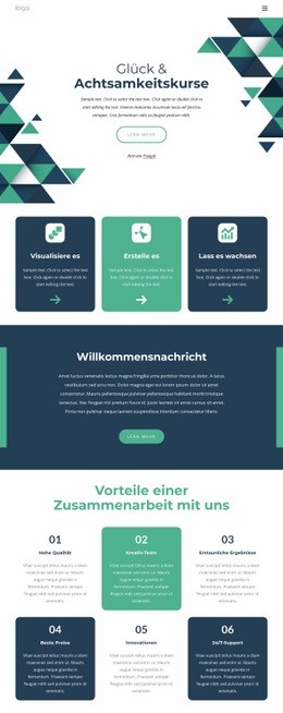 Top Achtsamkeitskurse – Mehrzweck-HTML5-Vorlage