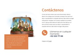 Contacta Con Una Agencia De Viajes Plantilla De Diseño