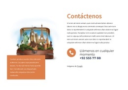 Contacta Con Una Agencia De Viajes - Hermosa Plantilla De Una Página