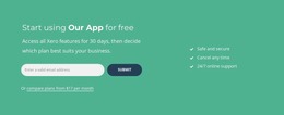 Start Using Our App For Free - HTML Creator