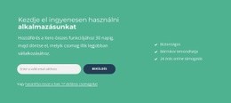 Kezdje El Ingyenesen Használni Alkalmazásunkat – Webhelykészítő Sablon