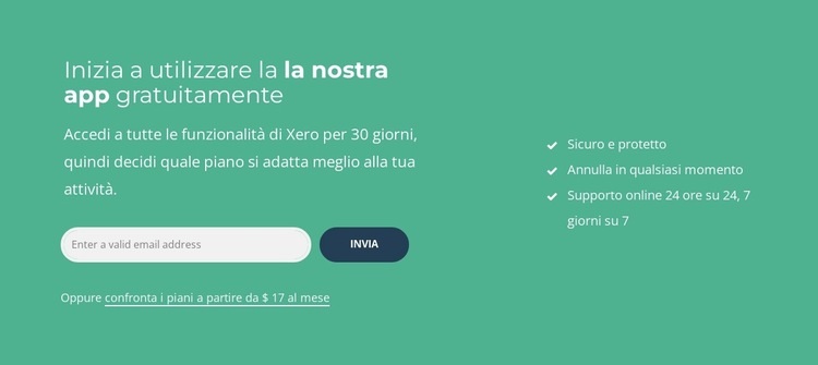 Inizia a utilizzare la nostra app gratuitamente Costruttore di siti web HTML