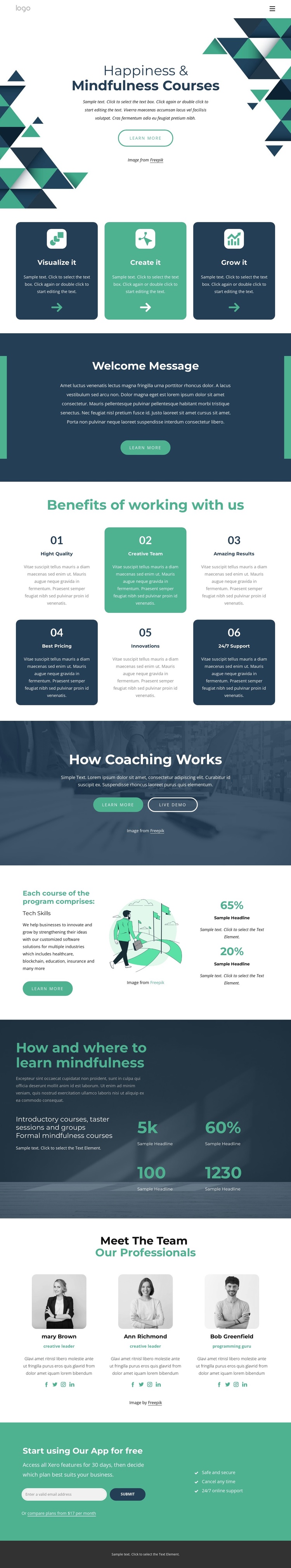 Top mindfulness courses Joomla Template