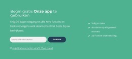Begin Gratis Met Het Gebruik Van Onze App - Gratis Landingspagina