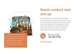 Neem Contact Op Met Een Reisbureau Ontwerpsjabloon