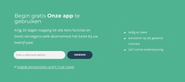 Begin Gratis Met Het Gebruik Van Onze App Premium CSS-Sjabloon