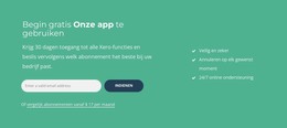 Begin Gratis Met Het Gebruik Van Onze App - Sjabloon Voor Websitebouwer