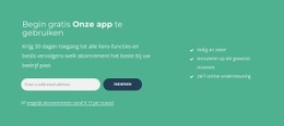 Begin Gratis Met Het Gebruik Van Onze App Sjabloon