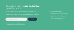 Comece A Usar Nosso Aplicativo Gratuitamente - Modelo De Construtor De Sites