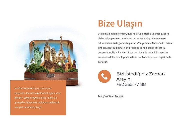 Bir seyahat acentesine başvurun Web Sitesi Mockup'ı