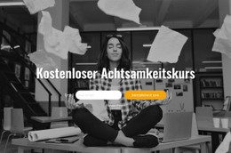 Kostenloser Achtsamkeitskurs Zielseitenvorlage