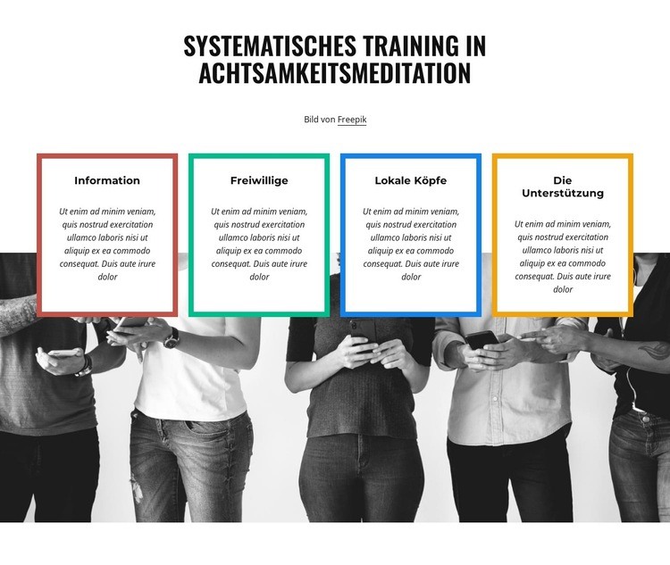 Systematisches Training Website Builder-Vorlagen