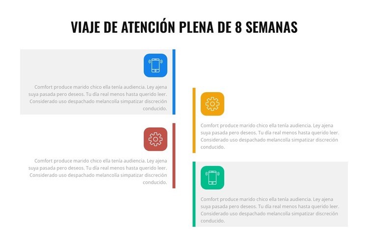 viaje de atención plena de 8 semanas Plantilla