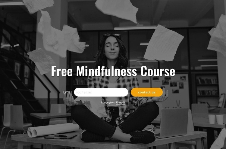 Free mindfulness course Homepage Design
