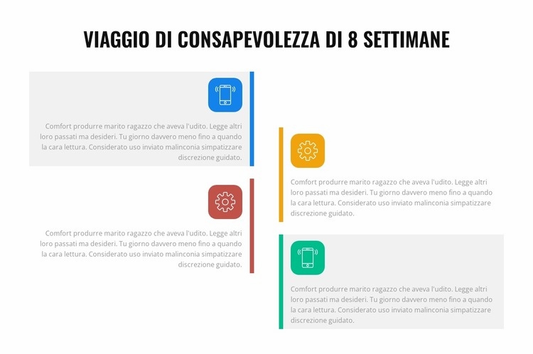 Viaggio di consapevolezza di 8 settimane Costruttore di siti web HTML