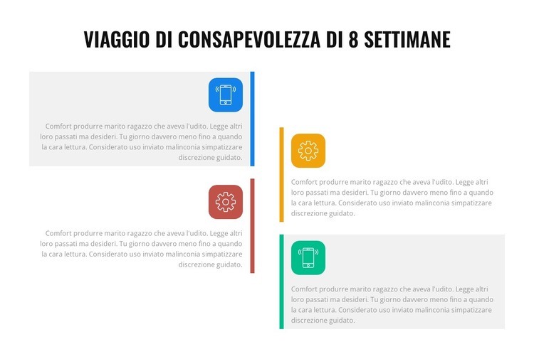 Viaggio di consapevolezza di 8 settimane Mockup del sito web