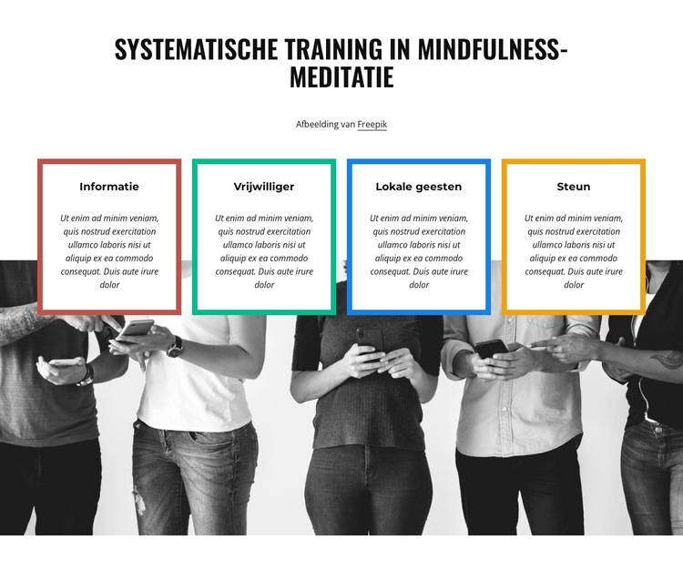 Systematische training Website sjabloon