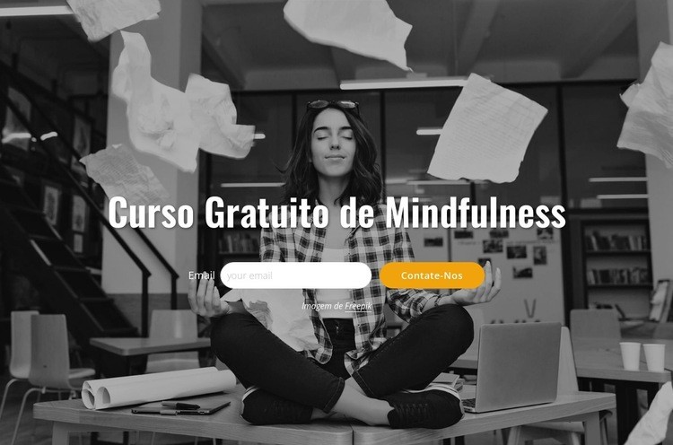 Curso Gratuito de Mindfulness Maquete do site