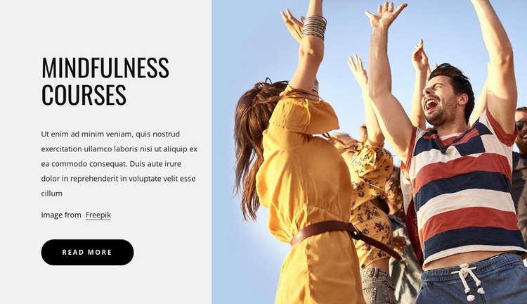 Top courses in mindfulness and meditation Website Template