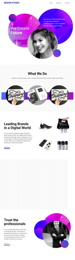 Content Creation Studio Design Simple HTML CSS Template