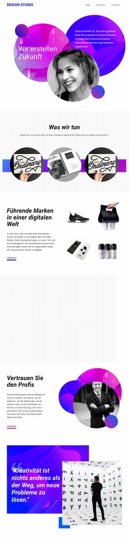 Zukünftige Brends Mit Feinster Kunst Einfache HTML-CSS-Vorlage