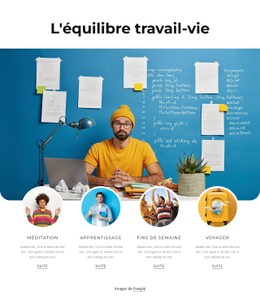 Trouvez Votre Équilibre Travail-Vie Personnelle Modèle De Site Web CSS Gratuit