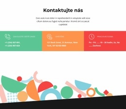 Kontaktujte Nás S Barevnými Buňkami – Šablona Vstupní Stránky