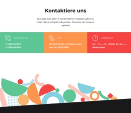 Kontaktieren Sie Uns Mit Farbigen Zellen CSS-Website-Vorlage