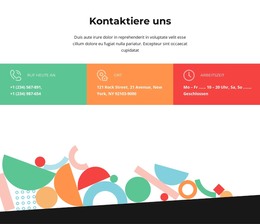 Webseite Für Kontaktieren Sie Uns Mit Farbigen Zellen