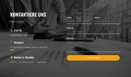 E-Mail-Adresse, Telefon Auf Bildhintergrund - Beste HTML5-Vorlage