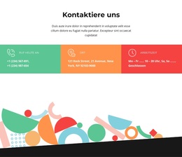 WordPress-Theme Für Kontaktieren Sie Uns Mit Farbigen Zellen Herunterladen