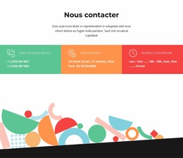 Contactez-Nous Avec Des Cellules Colorées - Meilleur Modèle Joomla