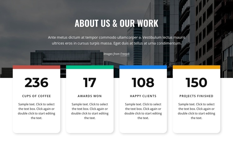 Counters in grid repeater HTML5 Template