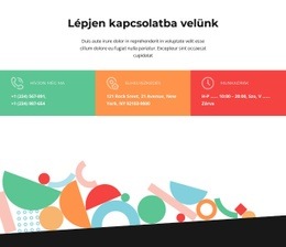 Lépjen Kapcsolatba Velünk Színes Cellákkal CSS Webhelysablon